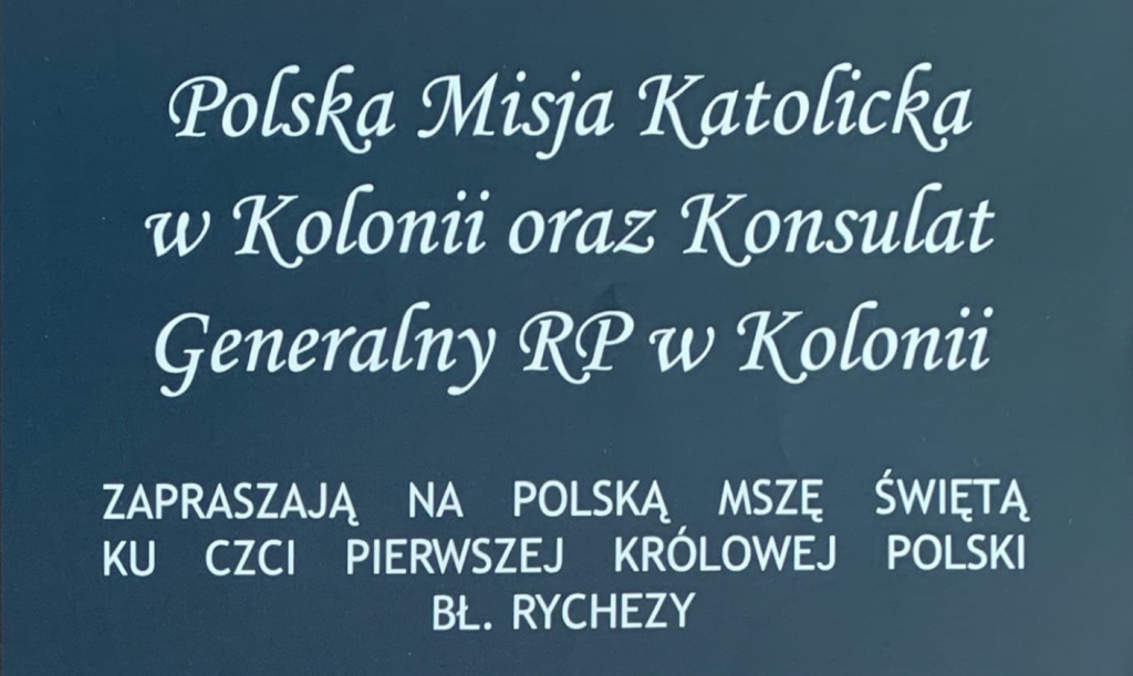 Msza Św. ku czci błogosławionej Rychezy Królowej Polski