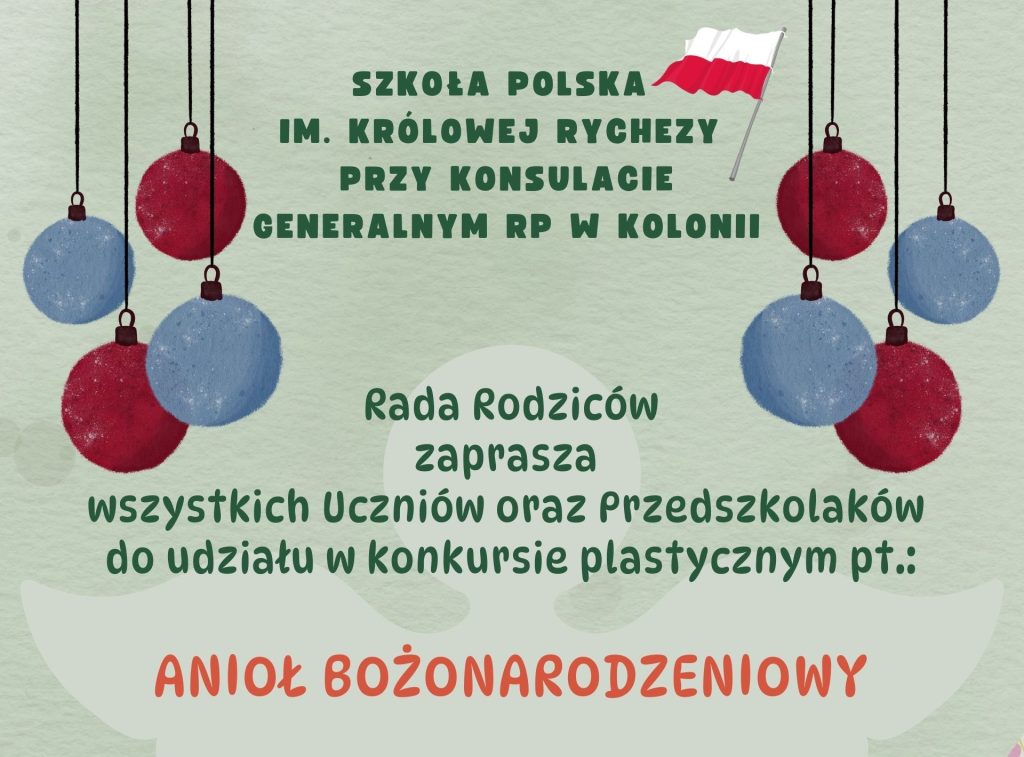 Konkurs plastyczny  pt. „Anioł bożonarodzeniowy”